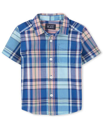Baby And Toddler Boys Dad And Me Plaid Poplin Matching Button Down Shirt
