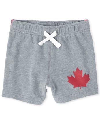 Toddler Boys Canada Day Side Stripe French Terry Shorts