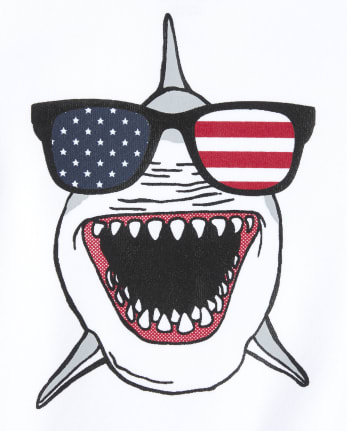 Baby And Toddler Boys Americana Shark Rashguard