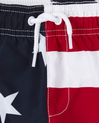 Baby And Toddler Boys Americana Stars Swim Trunks