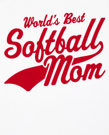 Womens Matching Family Softball Graphic Tee