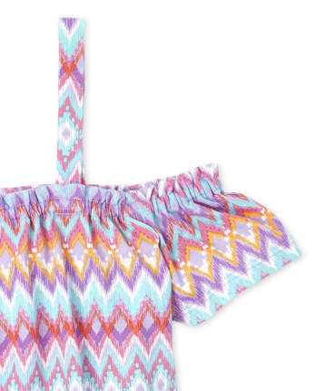 Top con hombros descubiertos y estampado Mix And Match para niñas
