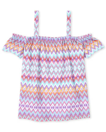 Top con hombros descubiertos y estampado Mix And Match para niñas