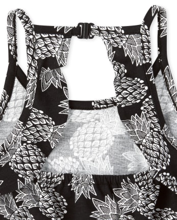 Barboteuse à découpe ananas pour bébés et petites filles