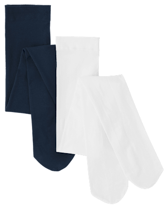 Lot de 2 collants en microfibre pour filles
