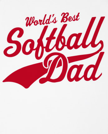 Mens Matching Family Softball Graphic Tee