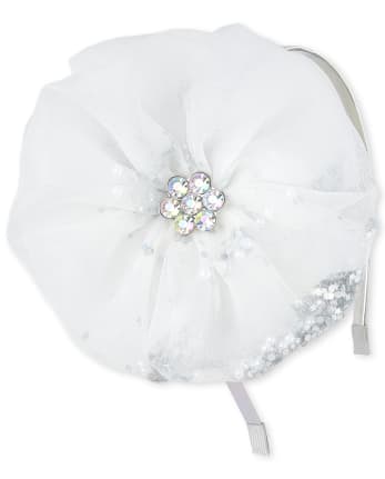 Girls Holographic Shakey Flower Metal Headband