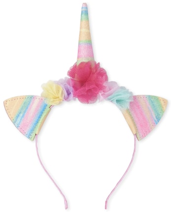 Girls Glitter Striped Unicorn Headband | The Children's Place - WILD AZALEA