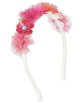 Girls Glitter Paillette Flower Headband | The Children's Place