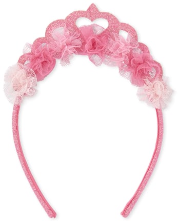 Toddler Girls Glitter Flower Tiara Headband