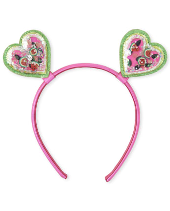 Diadema de niñas pequeñas con forma de corazón de sandía Shakey