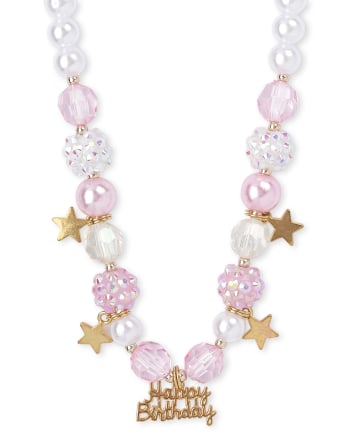 Girls Birthday Star Beaded Necklace And Bracelet Set