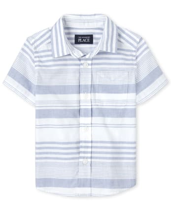 Baby And Toddler Boys Matching Family Striped Button Down Shirt