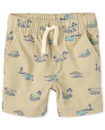 The Children's Place Baby and Toddler Boys Print Pull on Jogger Shorts 