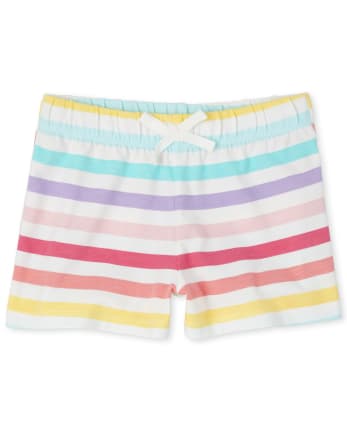 Girls rainbow shorts clearance