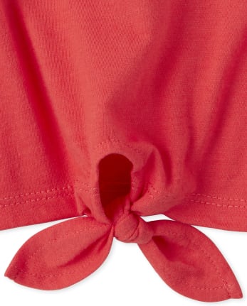 Top con lazo en la parte delantera y purpurina para bebés y niñas pequeñas