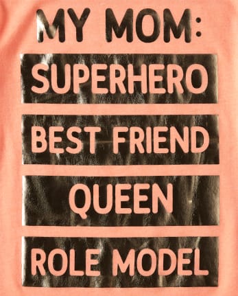 Girls Foil Mom Graphic Tee