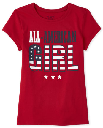 Girls Matching Family All American Graphic Tee