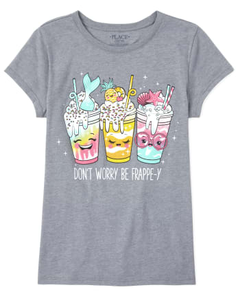 Girls Glitter Frappe Graphic Tee