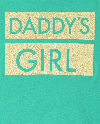 Girls Glitter Daddy's Girl Graphic Tee
