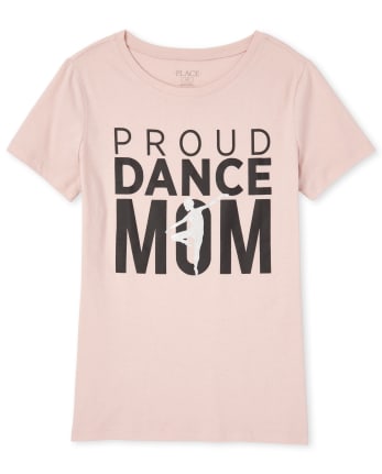 Womens Mommy And Me Glitter Dance Mom Matching Graphic Tee
