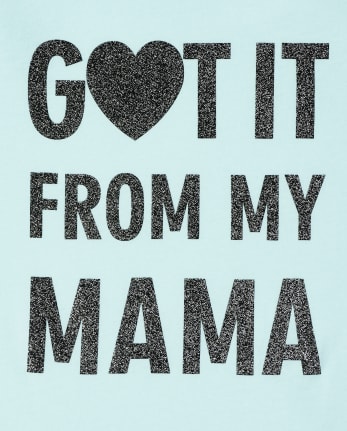 Camiseta con gráfico Glitter Mama para niñas