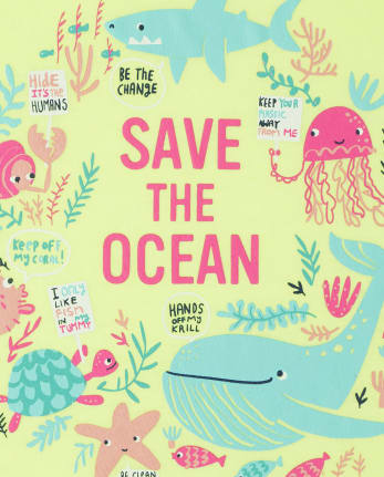 Girls Save The Ocean Graphic Tee