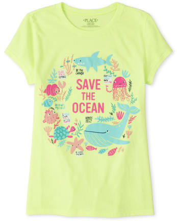 Girls Save The Ocean Graphic Tee