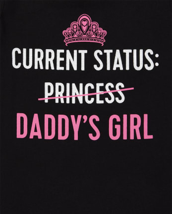 Baby And Toddler Girls Glitter Daddy's Girl Graphic Tee