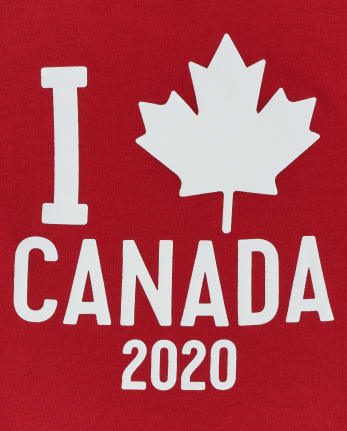 T-shirt graphique assorti pour bébés et petites filles, fête de la famille du Canada 2020
