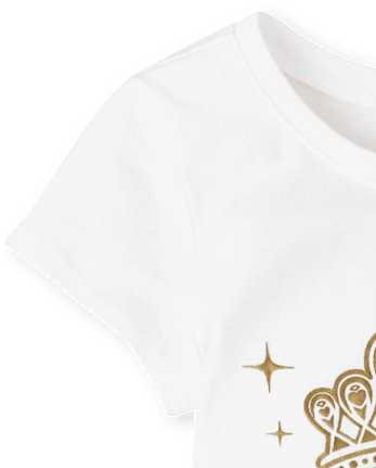 Baby And Toddler Girls Mommy And Me Foil Birthday Princess Graphic Tee