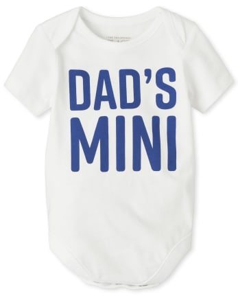 Baby Boys Dad's Mini Graphic Bodysuit