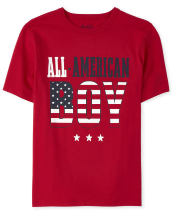Camiseta estampada americana All American de la familia a juego para niños