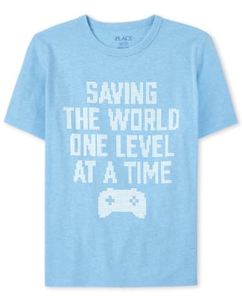 Camiseta gráfica Salvando el mundo para niños