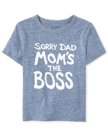 Baby And Toddler Boys Mom's The Boss Graphic Tee