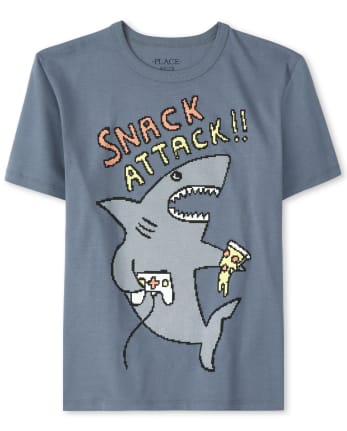 Camiseta estampada Snack Attack Shark para niño