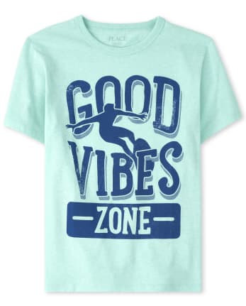Camiseta estampada Good Vibes para niño