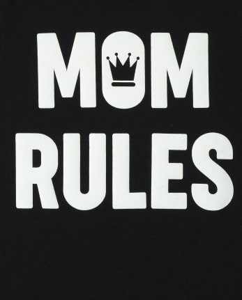 Camiseta estampada con reglas de mamá para bebés y niños pequeños