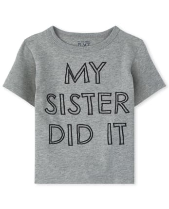 Baby And Toddler Boys My Sister Did It Graphic Tee