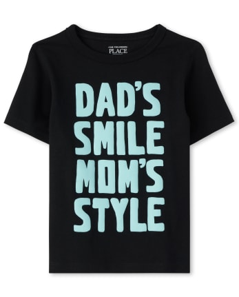 Baby And Toddler Boys Dad And Mom Graphic Tee