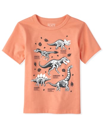 Camiseta con estampado de dinosaurio para bebés y niños pequeños