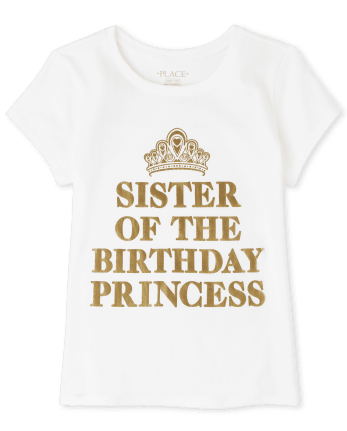 Girls Foil Sister Graphic Tee
