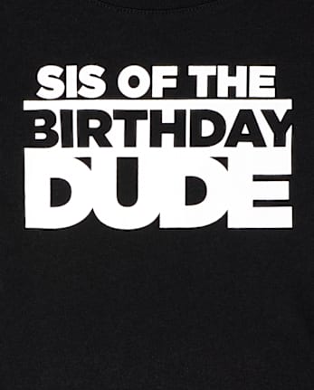 Baby And Toddler Girls Matching Family Birthday Graphic Tee - BLACK