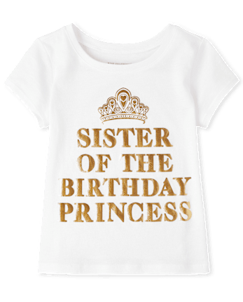 T-shirt graphique anniversaire sœur pour bébé et toute-petite fille - WHITE