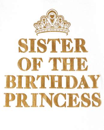 T-shirt graphique anniversaire sœur pour bébé et toute-petite fille - WHITE