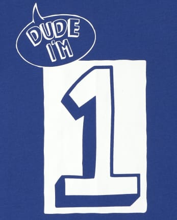 Camiseta gráfica Dude I'm 1 para bebés y niños pequeños