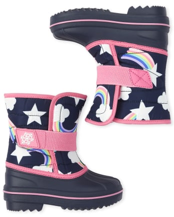 Toddler Girls Rainbow Snow Boots