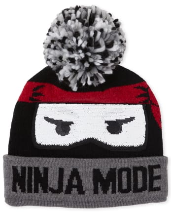 NWT boy's The Children's Place Winter Beanie Hat  L/XL 8 yrs Red Black Warm 