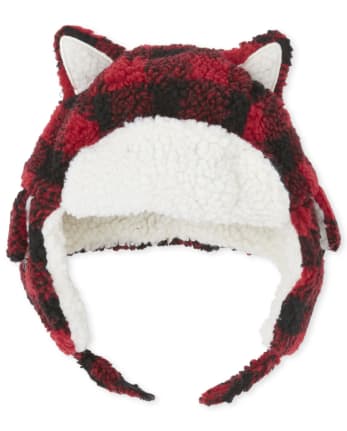 Toddler Girls Matching Family Buffalo Plaid Trapper Hat