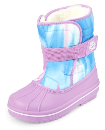 Girls Tie Dye Snow Boots